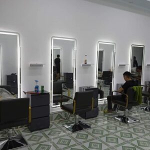 Gương Salon Tóc - Hình Chữ Nhật - Led Hắt Trước
