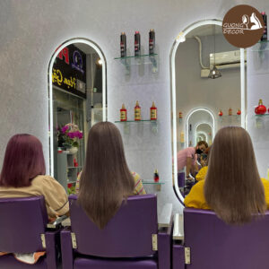 Gương Salon Tóc - Led Hắt Trước - Hình Oval